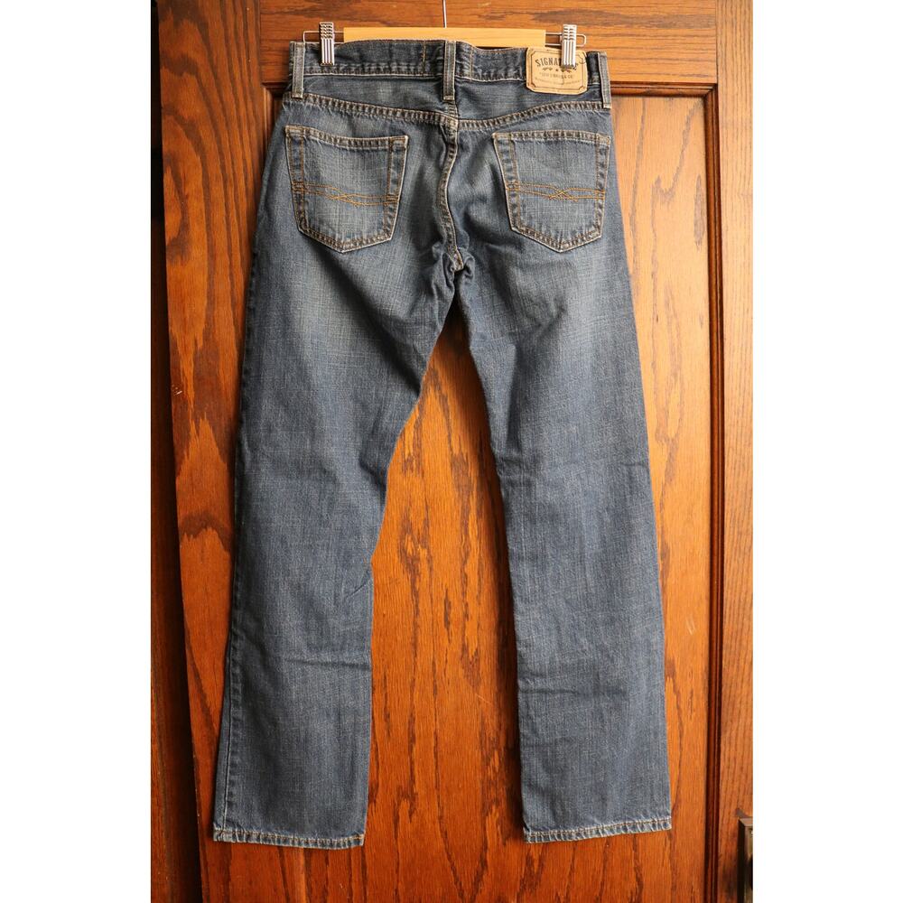 LEVIS SIGNATURE Jeans Mens 30x32 Slim Straight Dark Wash Everyday Wear - Picture 2 of 11